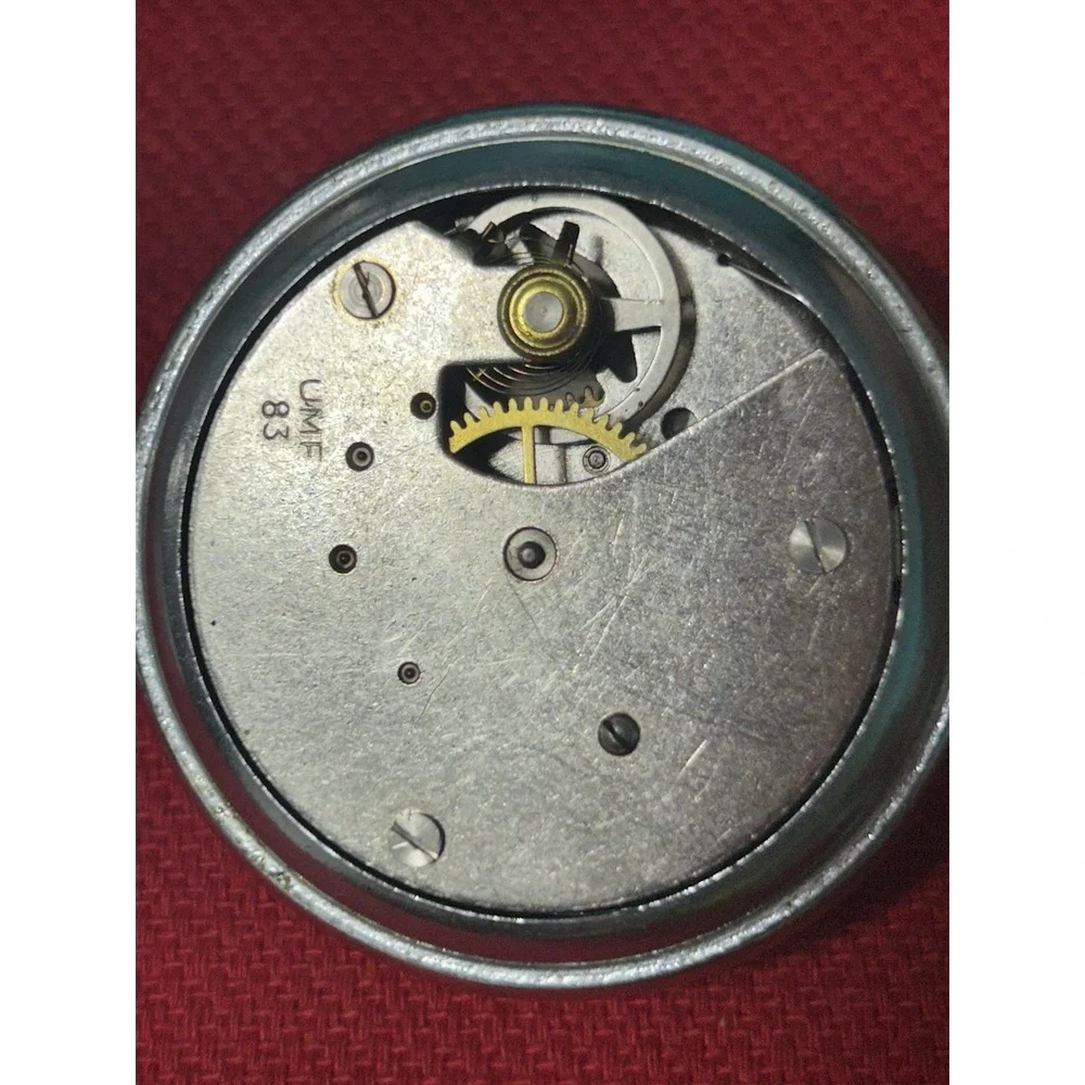 Vintage Satellite Train Railroad Mechanical Wind Up Pocket Watch Read